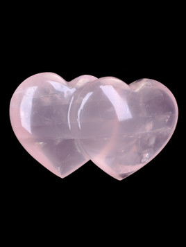 Rose Quartz Double Heart