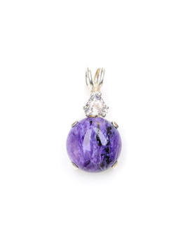 Charoite and Morganite Pendant