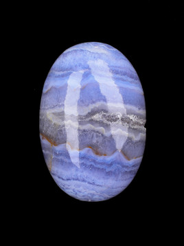 Blue Lace Agate Palm Stone