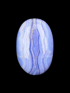 Blue Lace Agate Palm Stone