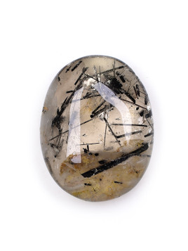 Black Tourmaline in Quartz Palm Stone