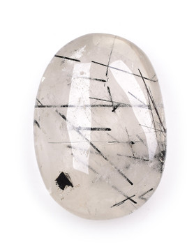 Black Tourmaline in Quartz Palm Stone