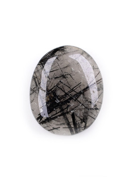 Black Tourmaline in Quartz Palm Stone