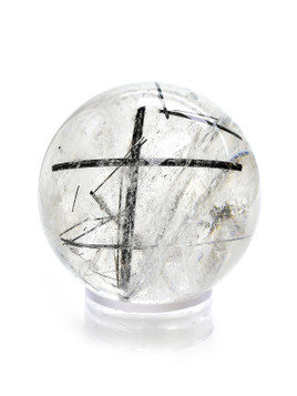 Tourmaline Cross in Quartz Sphere