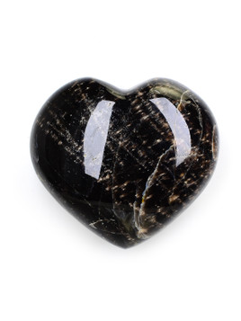 Black Moonstone Heart