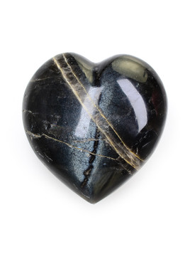 Black Moonstone Heart