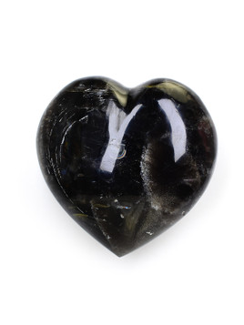 Black Moonstone Heart