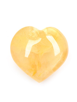 Golden Healer Quartz Heart