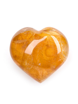 Golden Healer Quartz Heart