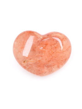 Red Hematite Quartz Heart