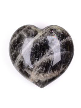 Black Moonstone Heart