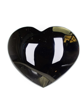 Silver Sheen Obsidian Heart