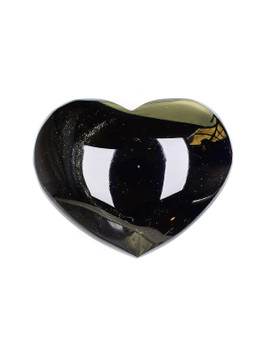 Silver Sheen Obsidian Heart