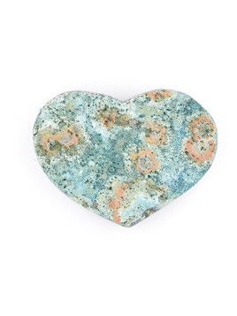 Green Amethyst Geode Heart
