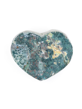 Green Amethyst Geode Heart