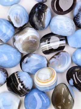 Sardonyx- Blue Tumbled Stones