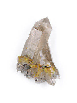 Golden Rutile in Quartz