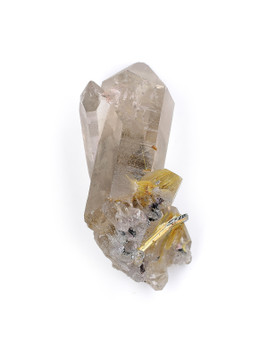 Golden Rutile in Quartz