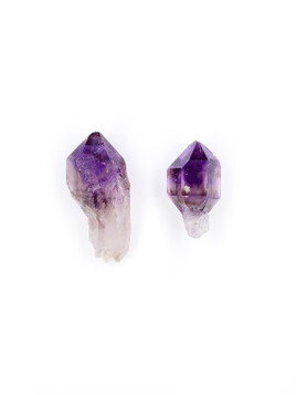 Mini Smoky Amethyst Elestial Quartz Pair