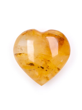 Golden Healer Quartz Heart