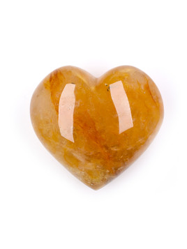 Golden Healer Quartz Heart