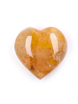 Golden Healer Quartz Heart