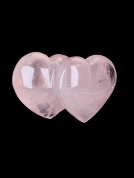 Rose Quartz Double Heart