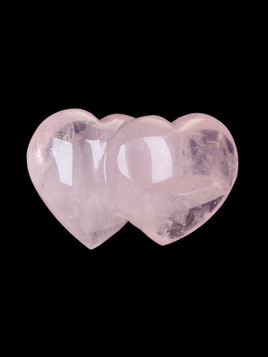 Rose Quartz Double Heart