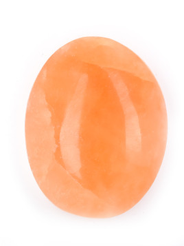 Peach Selenite Palm Stone