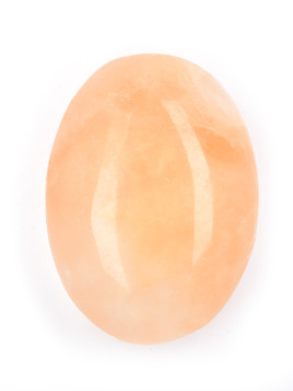 Peach Selenite Palm Stone