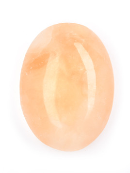 Peach Selenite Palm Stone