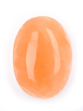 Peach Selenite Palm Stone
