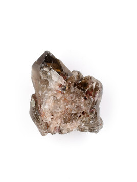 Epidote in Smoky Quartz