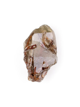 Epidote in Smoky Quartz