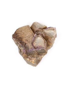 Fluorite on Calcite