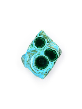 Malachite in Chrysocolla Slice