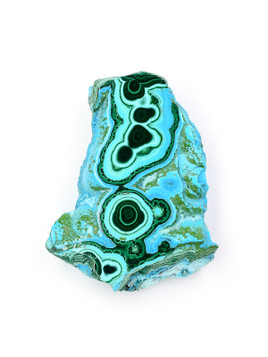 Malachite in Chrysocolla Slice