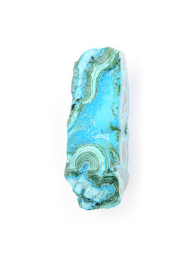 Malachite in Chrysocolla Slice