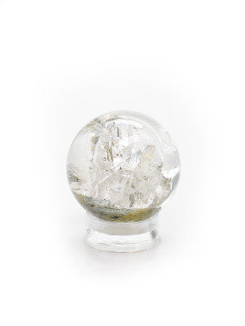Manifestation Cluster in Quartz Mini Sphere