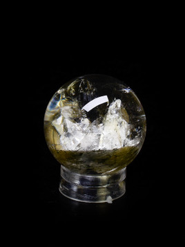 Manifestation Cluster in Quartz Mini Sphere