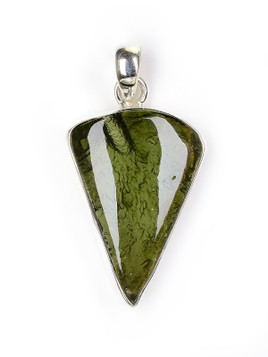 Moldavite Cabochon Pendant