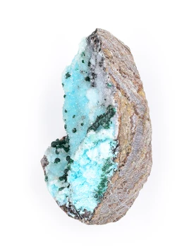 Malachite on Druzy Quartz over Chrysocolla