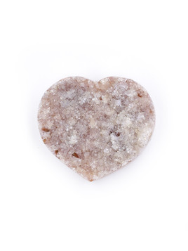 Druzy Quartz Mini Heart