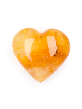 Golden Healer Quartz Heart