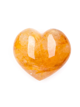 Golden Healer Quartz Heart