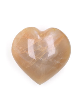 Peach Moonstone Heart