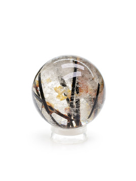 Tourmaline in Quartz Sphere