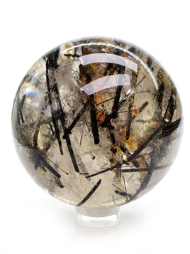Tourmaline in Quartz Sphere