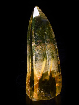 Rutilated Quartz Chlorite Phantom Mini Point