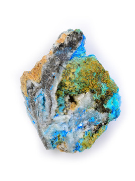 Cyanotrichite and Gibbsite